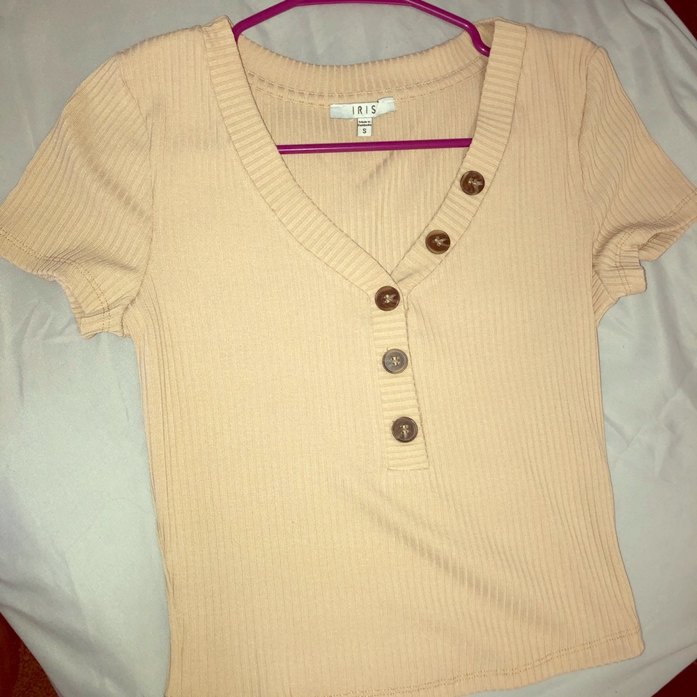 Rubbed Beige Top!